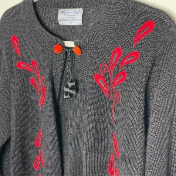 Alpaca Open Front Cardigan Sweater sz Med,. #TT - Picture 4 of 8